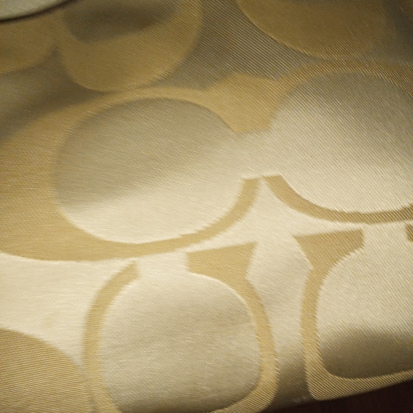 Coach Cream Satchel with Signature Design - Picture 4 of 14